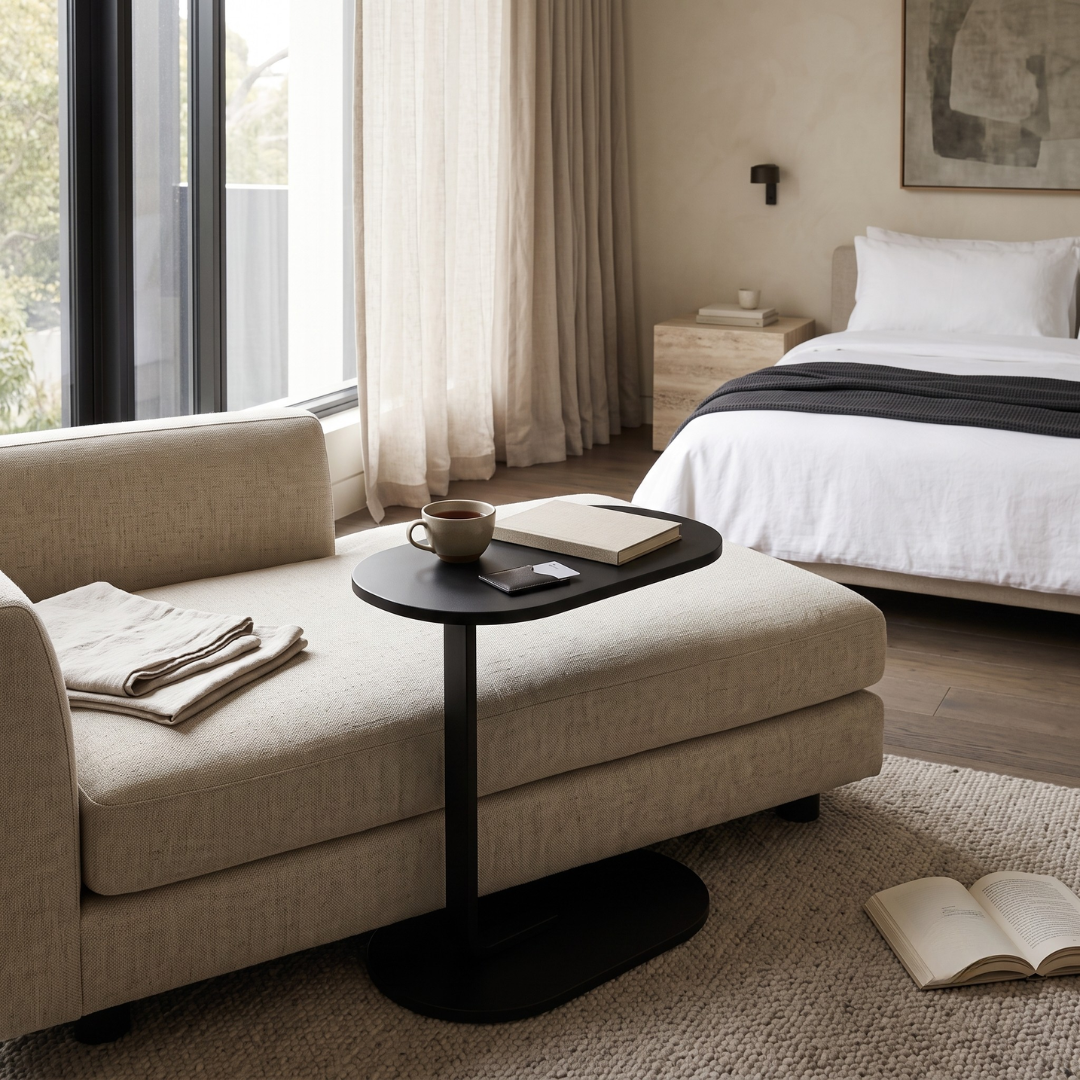Ledge Side Table All Black