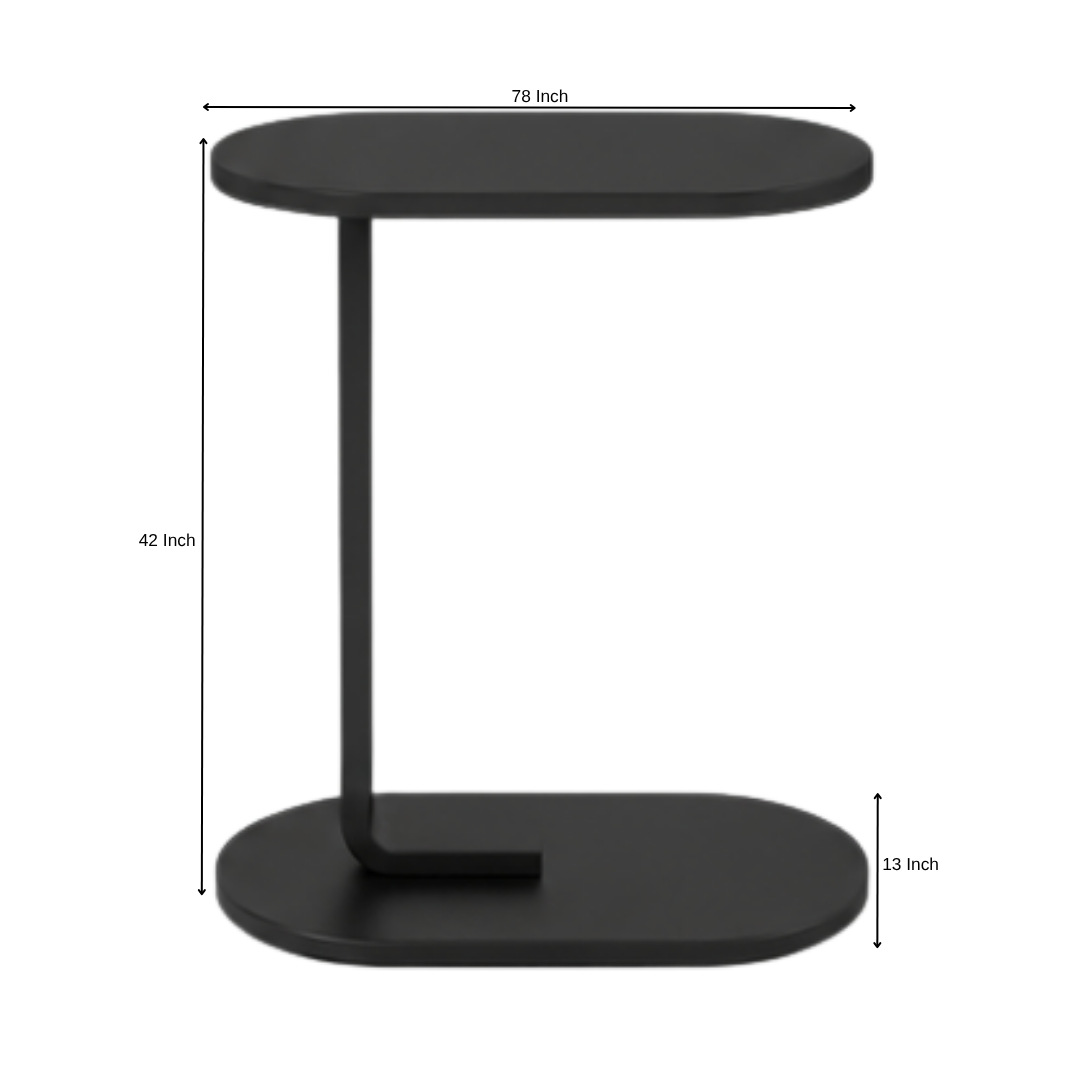 Ledge Side Table All Black