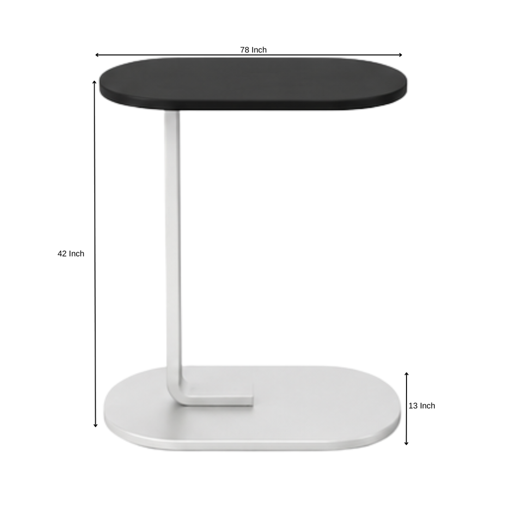 Ledge Side Table, Black & White