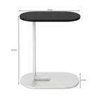 Ledge Side Table, Black & White