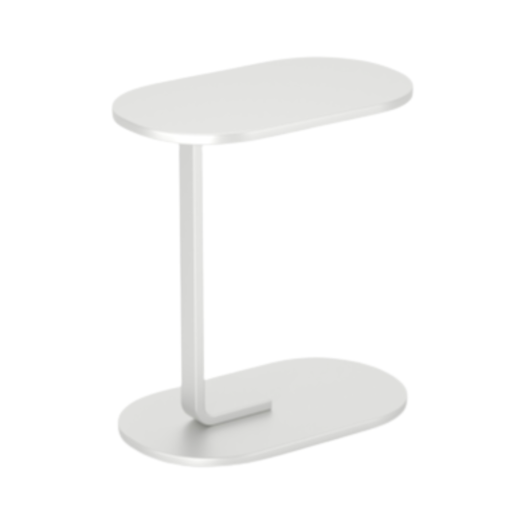 Ledge Side Table, All White